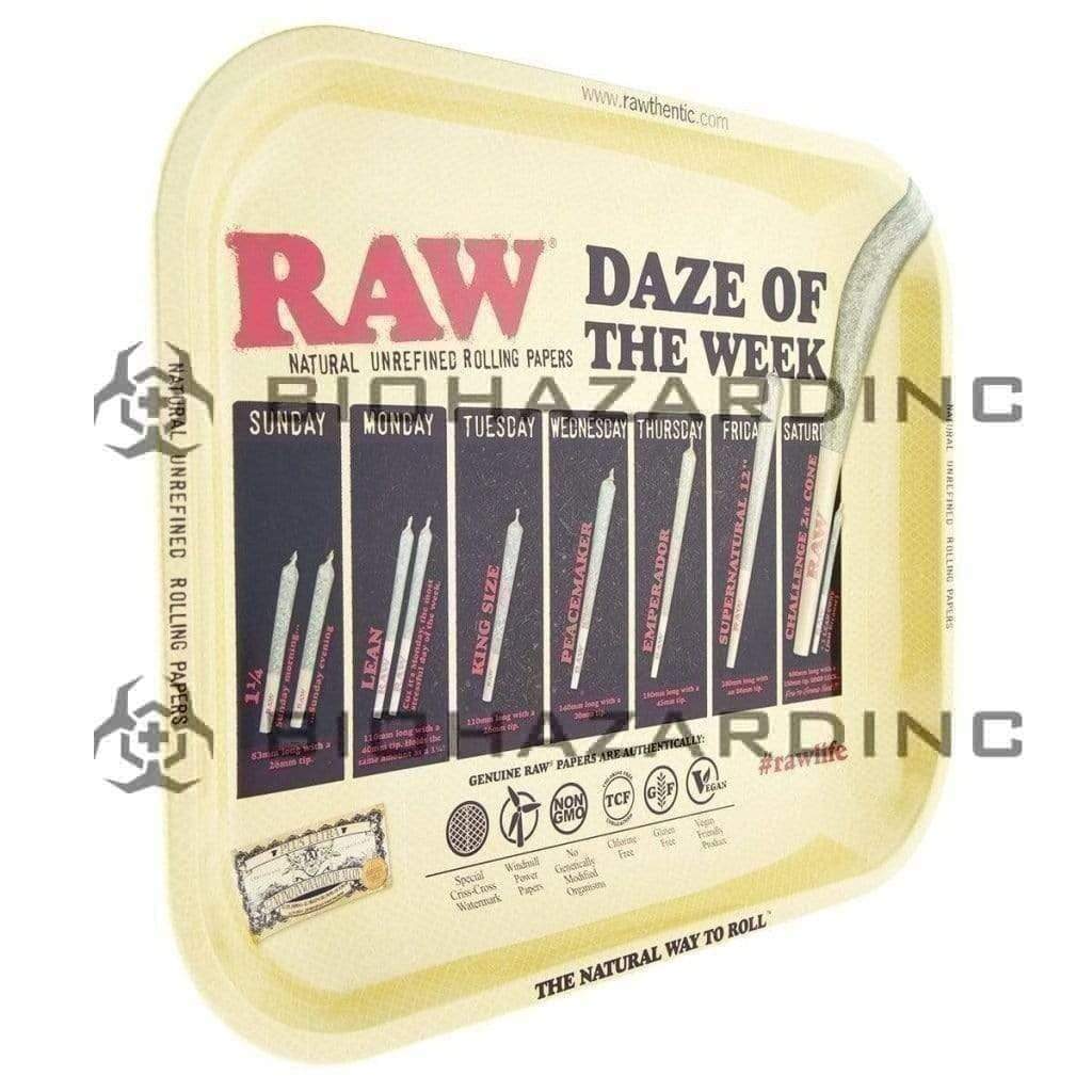 RAW® | Rolling Tray - Daze of the Week | 14in x 11in - Large - Metal Rolling Tray Raw   