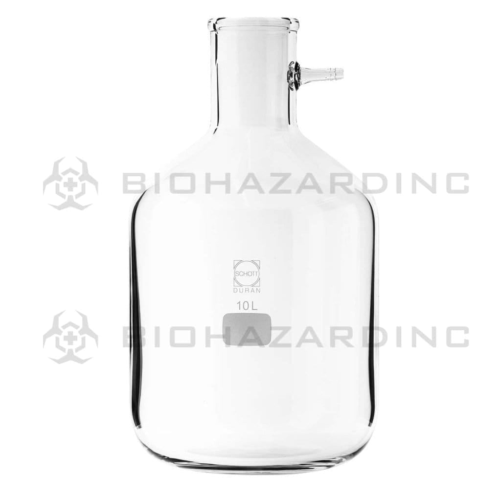 Schott DURAN® | Filtering Flask - Bottle Shape w/ Glass Hose | 10,000mL Filtering Flask Bottle Schott Duran   