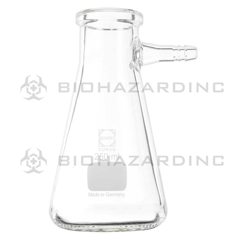 Schott DURAN® | Filtering Flask - Erlenmeyer Shape w/ Glass Hose | 250mL Filtering Flask Bottle Schott Duran   