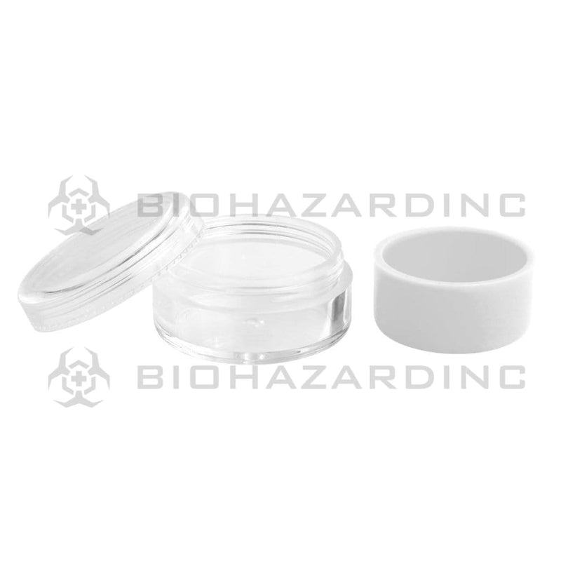 Concentrate Containers | Screw Top Container w/ Silicone Insert | 5mL - 200 Count - Various Colors Concentrate Container Biohazard Inc White  