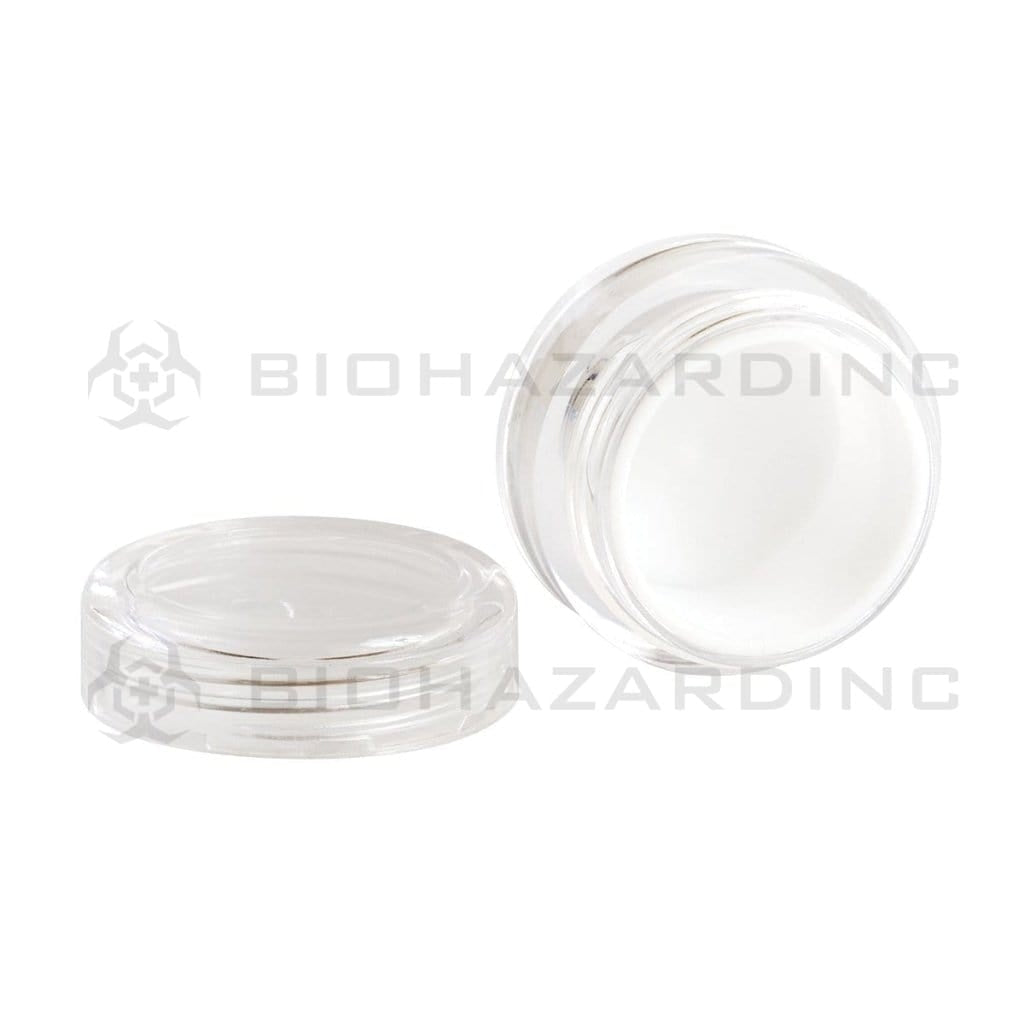 Concentrate Containers | Screw Top w/ Silicone Insert | 7mL - 100 Count - Various Colors Concentrate Container Biohazard Inc Clear  