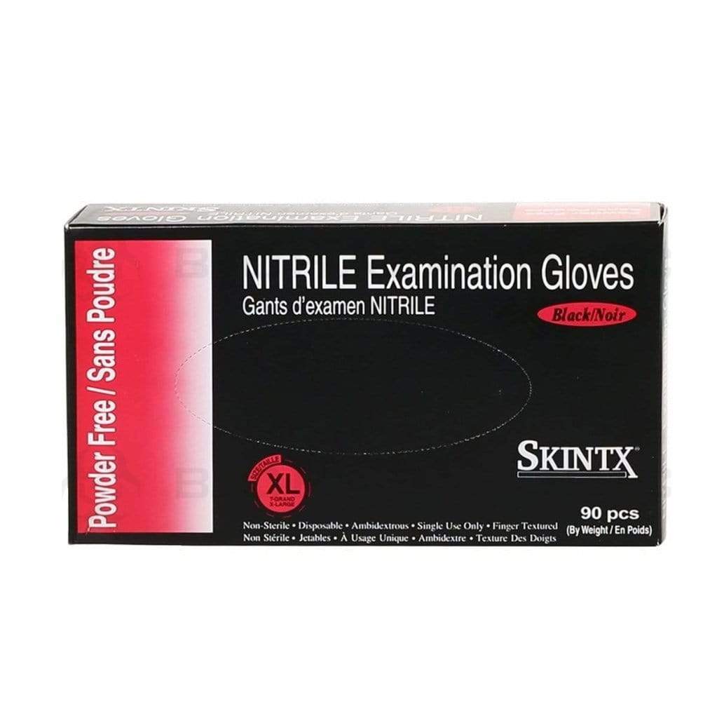 SKINTX | Nitrile Powder-Free Gloves | Black - Various Sizes Gloves Skintx Extra Large - 90 Count  