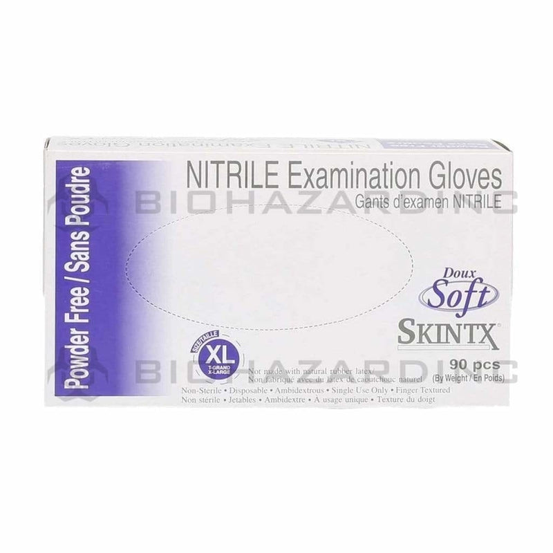 SKINTX | Soft Nitrile Powder-Free Gloves | Blue - Various Sizes Gloves Skintx Extra Large - 90 Count  