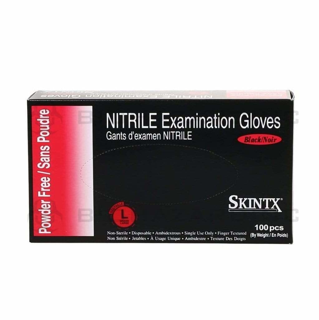 SKINTX | Nitrile Powder-Free Gloves | Black - Various Sizes Gloves Skintx Large - 100 Count  