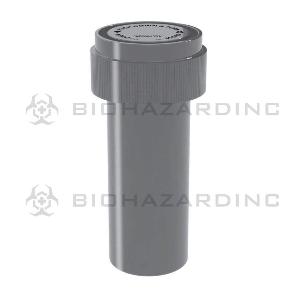 Child Resistant | Opaque Silver Reversible Cap Vials | 8 Dram - 1 Gram - 410 Count Reversible Cap Vial Biohazard Inc   