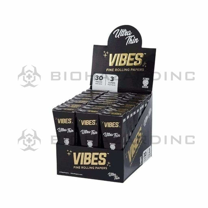 VIBES® | Pre-Rolled Cones King Size | 110mm - Ultra Thin - 30 Count Pre-Rolled Cones Vibes   