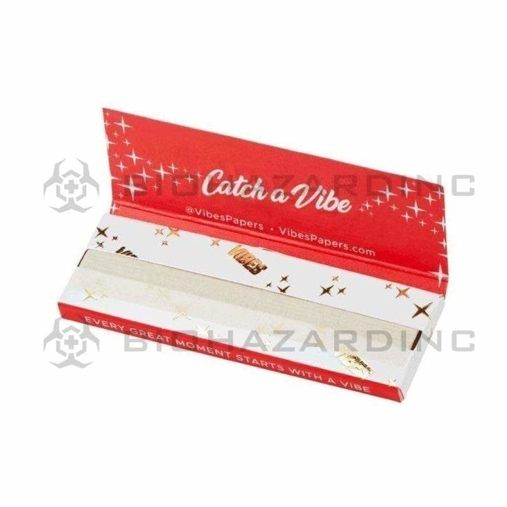 VIBES™ | 'Retail Display' Hemp Rolling Papers | Classic White - 50 Count  -Various Sizes Rolling Papers Vibes   