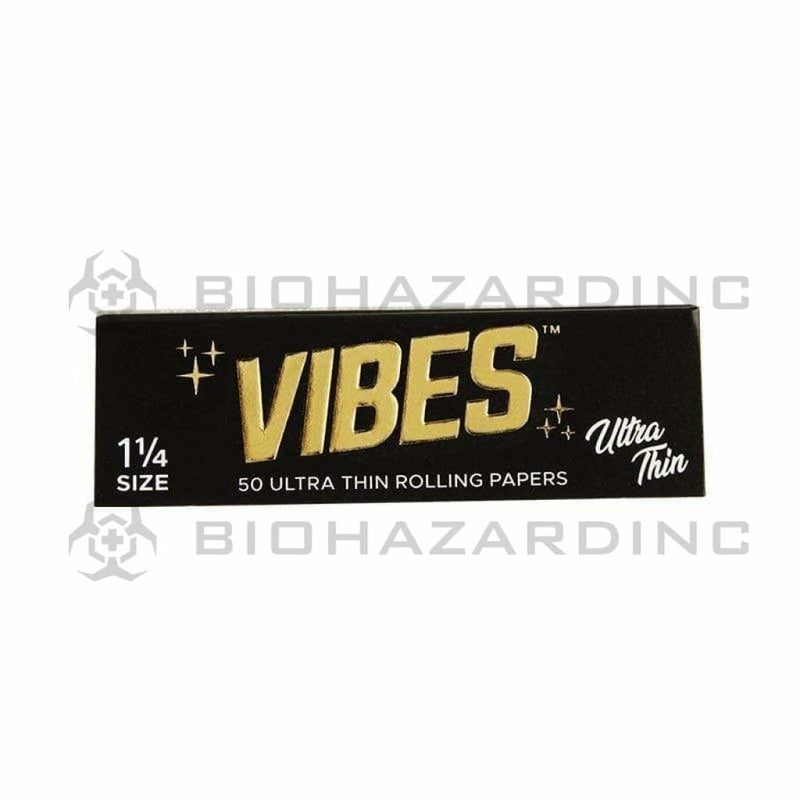 VIBES™ | 'Retail Display' Ultra Thin Rolling Papers | Natural White - 50 Count - Various Sizes Rolling Papers Vibes   