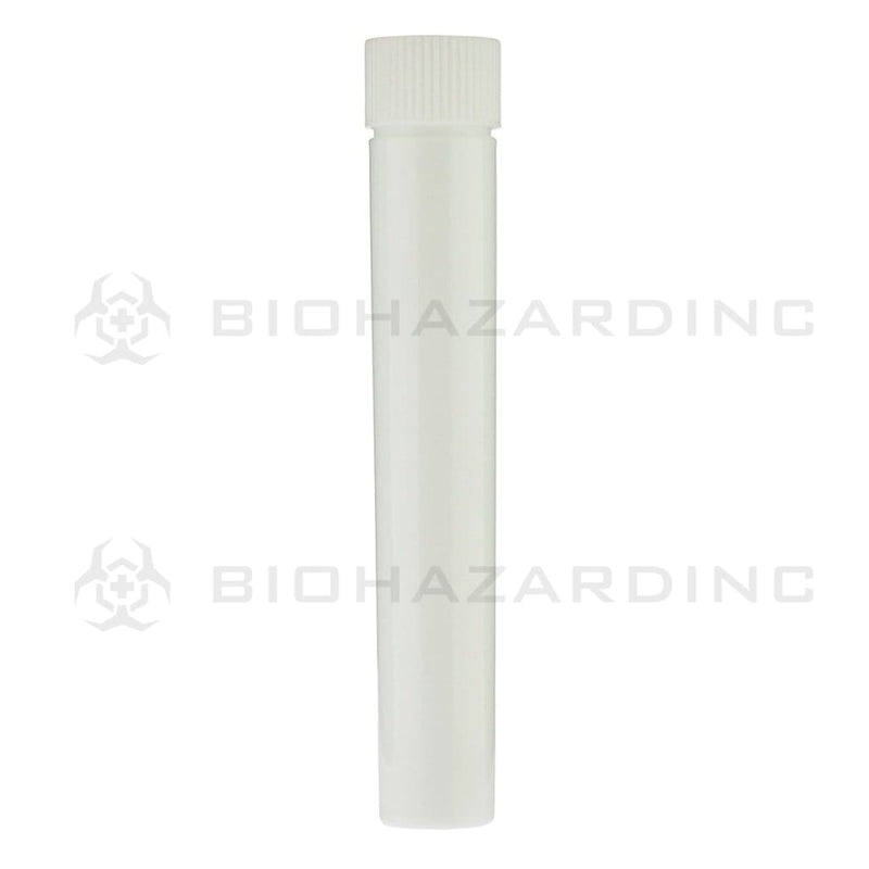 Child Resistant | Push & Turn Vape Cartridge White Tubes w/ White Caps | Various Sizes Storage Tube Biohazard Inc 105mm - 500 Count  