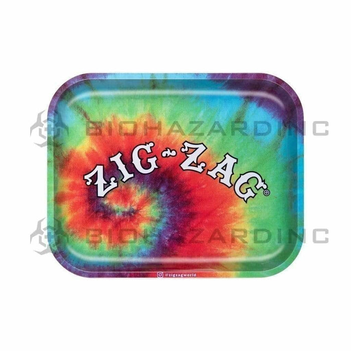 Zig Zag Tie-Dye Large Metal Rolling Tray 