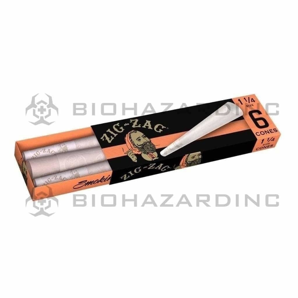 Zig-Zag® | Pre Roll Cones 1¼ | 6 Pack - 36 Count Pre-Rolled Cones Biohazard Inc   
