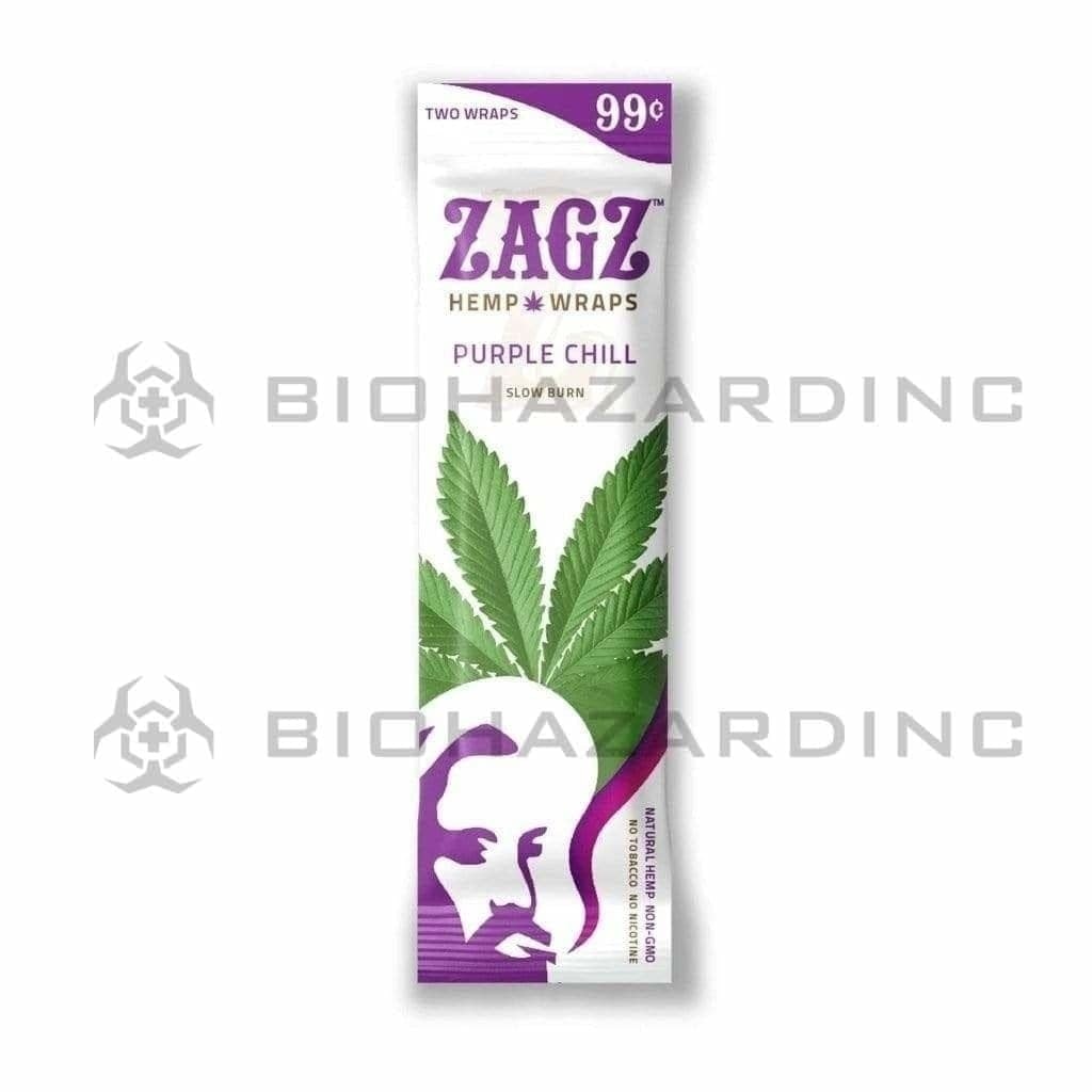 ZIG ZAG® | ZAGZ Hemp Blunt Wraps | Purple Chill - 25 Count Hemp Wraps Zig Zag   