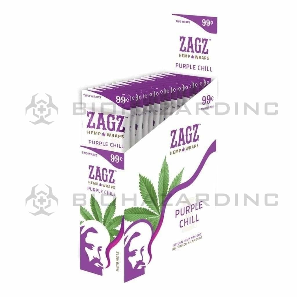 ZIG ZAG® | ZAGZ Hemp Blunt Wraps | Purple Chill - 25 Count Hemp Wraps Zig Zag   