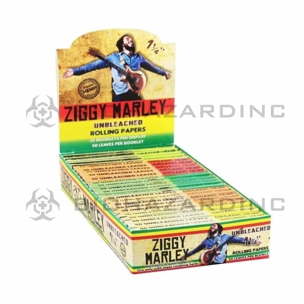 Ziggy Marley | 'Retail Display' Rolling Papers | Brown Paper - Various Sizes Rolling Papers Bob Marley 1¼ - 78mm - 25 Count  